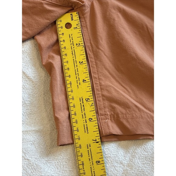 Huk Men's Shorts Medium Orange Cargo Creekbed Pull on Buckle Gorpcore Hiking - Picture 6 of 14